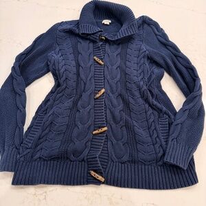 L.L.Bean women’s cable-knit toggle cardigan